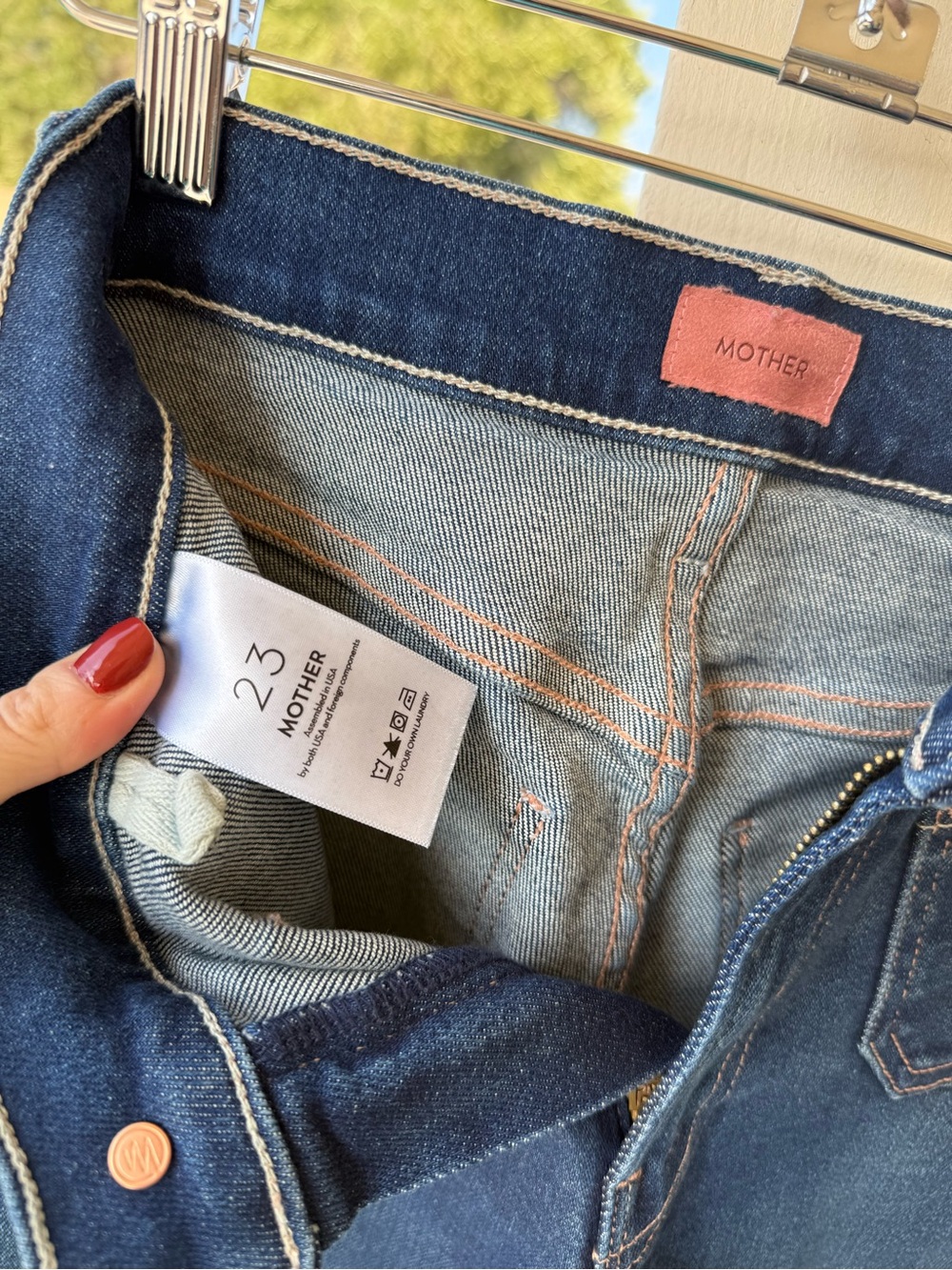 MOTHER Lil Patch Pocket Mid Rise Maven Ankle Wide Leg Jeans in Cocktail Hour 23 - Picture 12 of 12